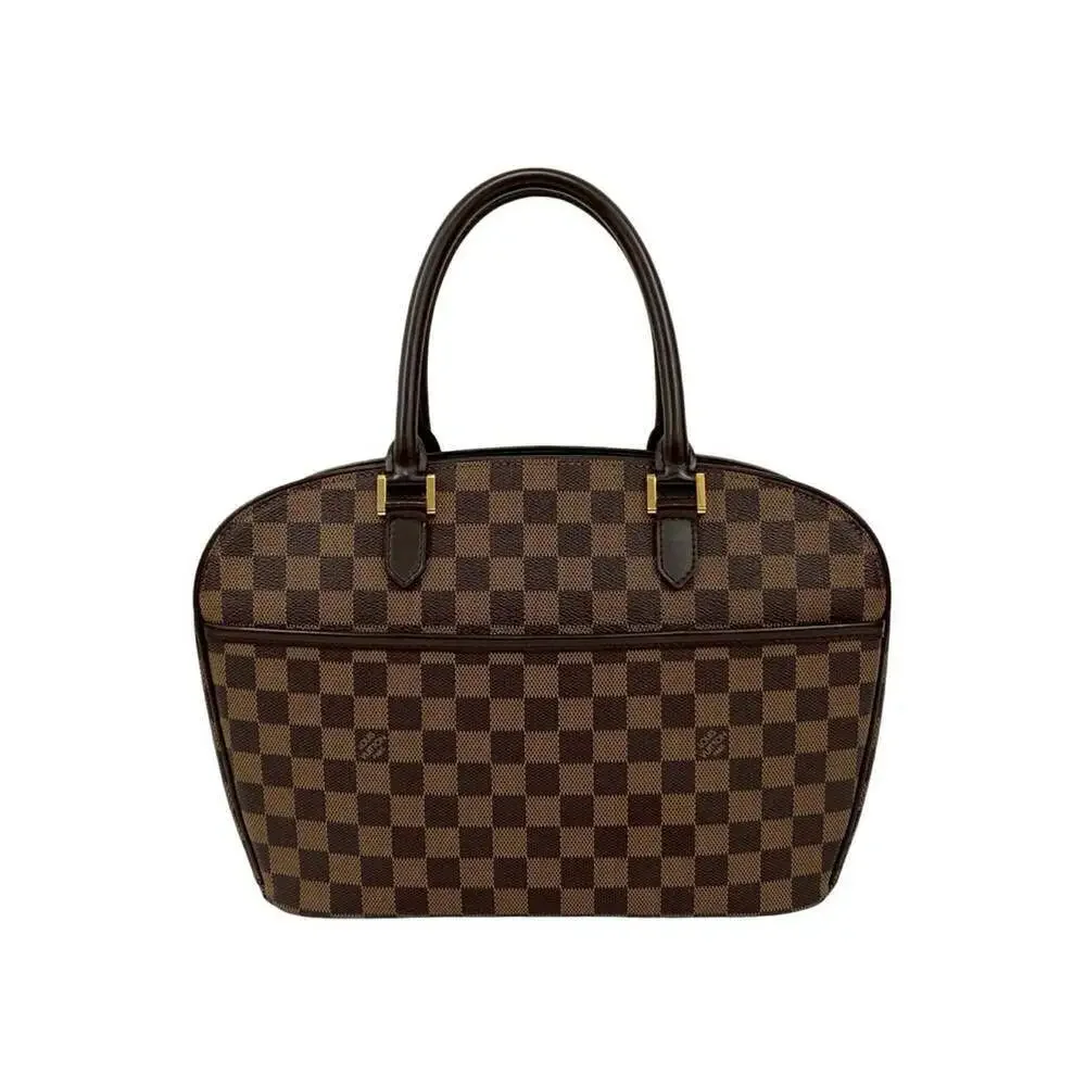 LOUIS VUITTON Brown Damier Leather Boston Bag